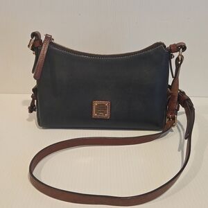 DOONEY AND BOURKE Navy Smooth Leather Small Crossbody Bag Purse Minimalist